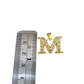 10k 2.5mm Rope Chain M Initial Alphabet Pendant 16"-28" Gold Set Charm Necklace