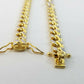 8mm 24" 10k Gold Puffed Cuban Link Chain Diamond Cut Box Lock Real Gold