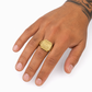 10K Yellow Gold Mens Last Supper Ring Signet Religious Band Bold Statement