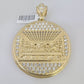 10k Last Supper Charm Pendant Mens REAL 10Kt Religious Medallion Yellow Gold