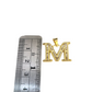 10k Gold Cuban Curb Chain Necklace M Initial Alphabet Pendant Charm 3mm Necklace