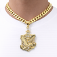 10k Yellow Gold Cuban Curb Chain SET Eagle Anchor Pendant Charm 8mm Necklace Men