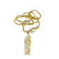 Real 10k Gold Franco Chain Saint Jude Charm Pendant Necklace SET 2.5mm 18"-26"