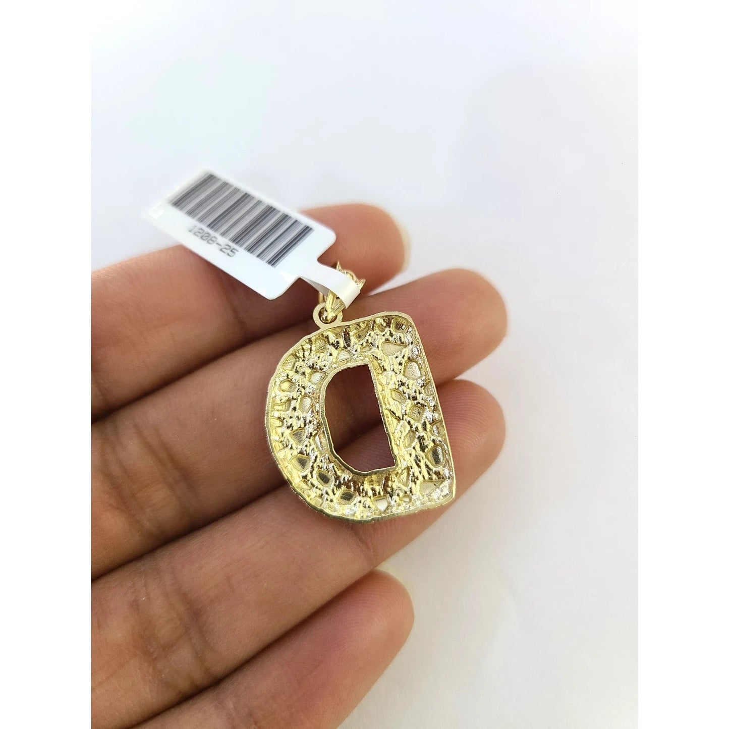 Real Gold 10k Miami Cuban Link Chain 2.5mm Pendant SET D Initial Charm Necklace