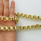 Real 10k Gold Byzantine Chain 11mm 26" Inch Men's yellow gold necklace 10kt