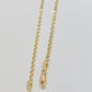 Real 18k Yellow Gold Rope Chain Necklace 2mm 18 Inch Ladies Women Solid 18 KT