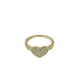 10k Yellow Gold Heart Ring CZ Stone Promise Engagement Wedding Women Ladies
