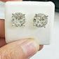 Real 10k White Gold Round Cuts VS1 1.05 CT Genuine Diamond Stud Earring Men's