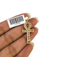 Real 10k Yellow Gold Cross Diamond Charm Pendant 1.5'' inch Genuine 10kt