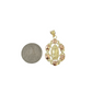 Real 10K Virgin Mary Pendent Charm Two Tone Pink Yellow Gold Holy Mother