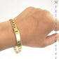 Men's Ladies 10K Gold Cuban Link Bracelet ID ,  Lobster Lock 8 Inch 6mm Engrave
