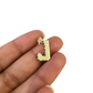 10K Yellow Gold J Initial Charm Pendant Alphabet Real 10kt Men Women