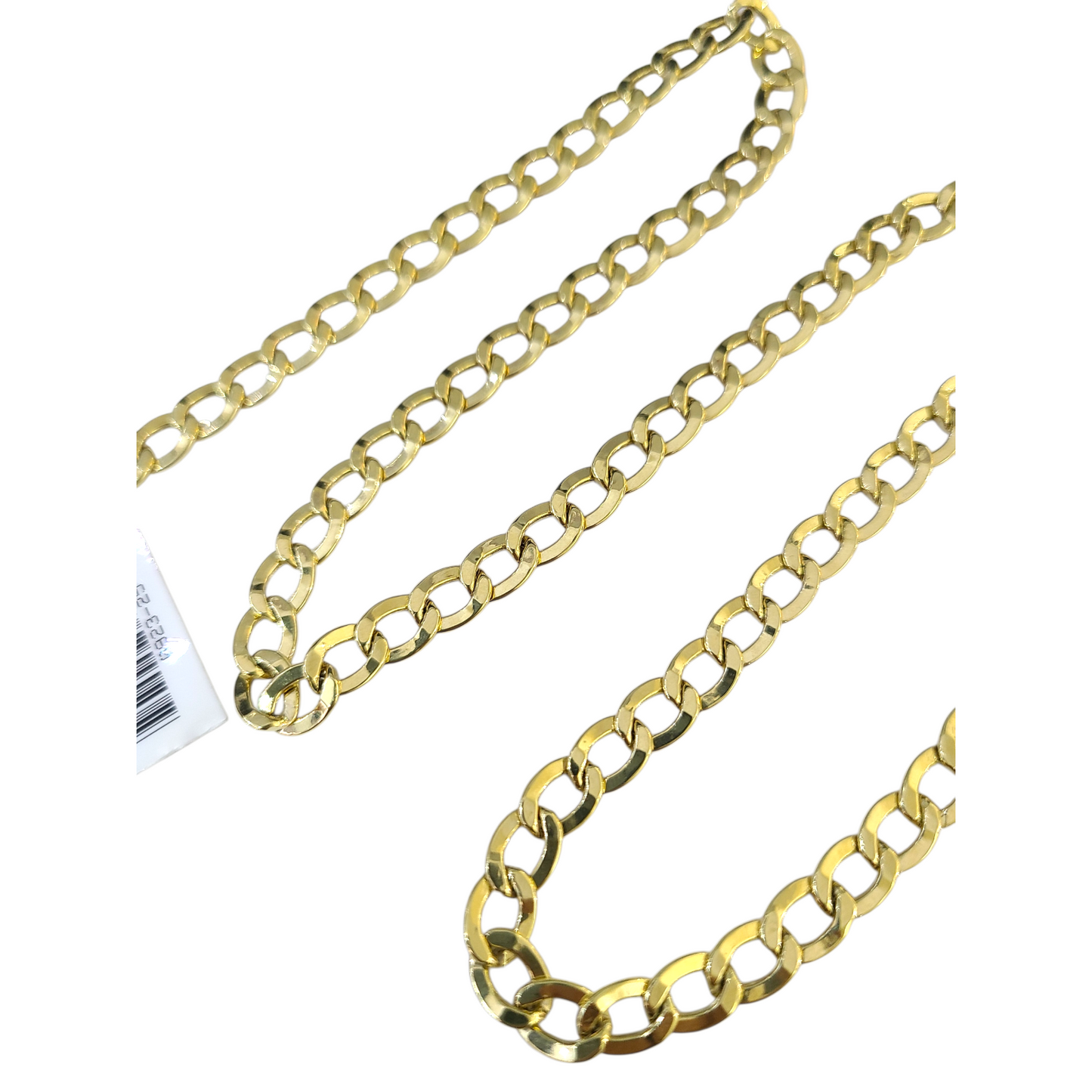 Real 10k Gold Chain Cuban Curb Link 20 Inch 5.5mm 10kt Yellow Gold Necklace