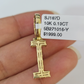 REAL 10k Yellow Gold Palm Chain I Diamond Initial Pendant Charm 3mm SET Necklace