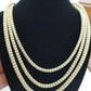 Solid 10k Yellow Gold Iced Chain 3.5mm 4mm 5m Diamond Cut Necklace 20" 24"