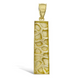 10k Yellow Gold Charm Nugget Bar Mens Pendant REAL 10KT , FREE SHIPPING