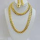 10k Gold Chain Miami Cuban Royal Link 8.5 mm 22" Inch Plain Necklace, REAL 10KT