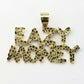 10k 3mm Miami Cuban Gold EAZY MONEY Charm Pendant Chain 18" 20" 22" 24" 26"