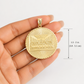 10K Yellow Gold Last Supper Pendant Charm Round Nugget Design 1.5-2 Inch