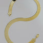REAL 10k Gold Herringbone Chain Necklace 15mm 18"-24" 10kt Yellow Gold SOLID