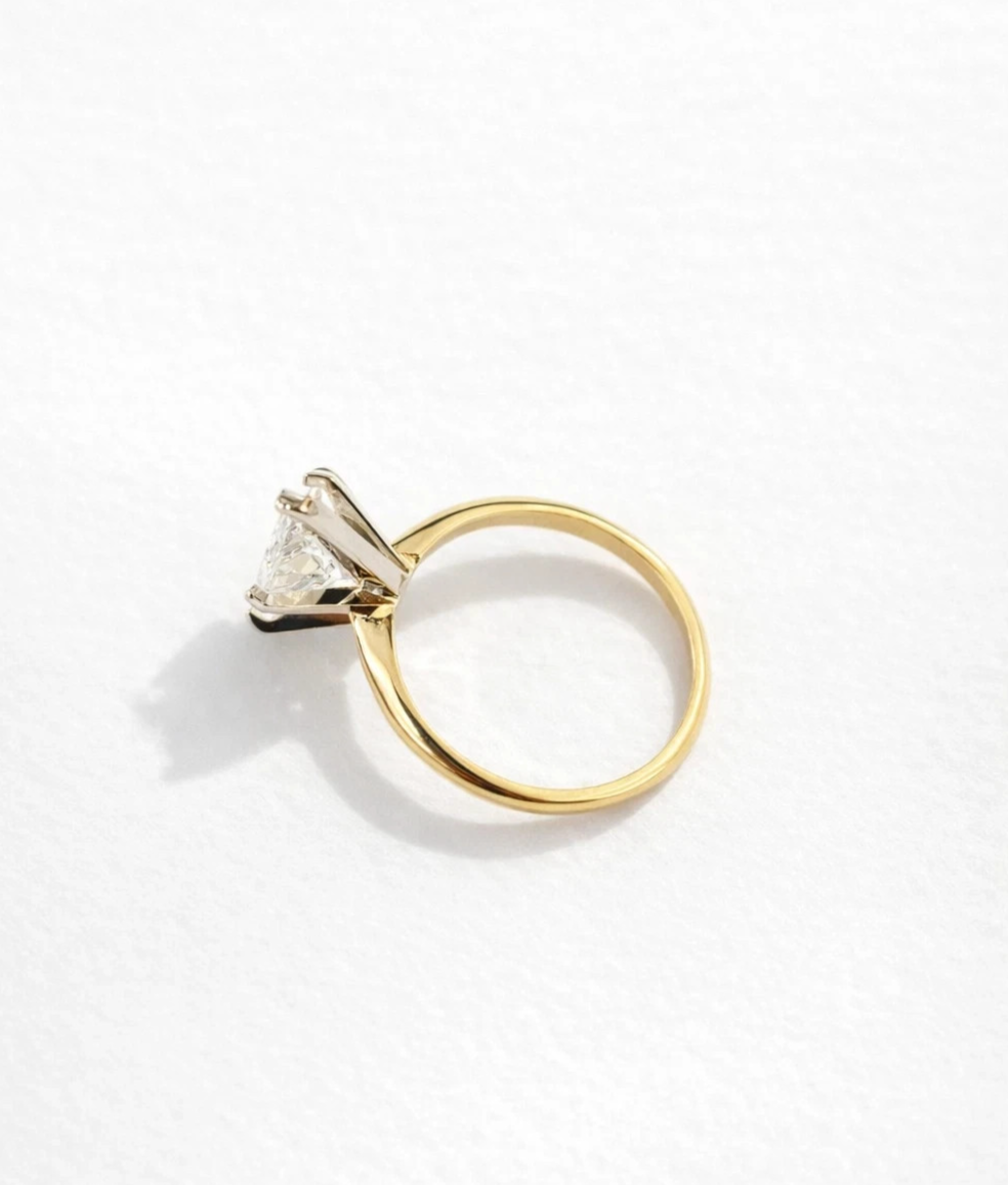 14k Yellow Gold Diamond Oval Ring LAB Created Wedding Engagement Ladies Women