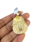 Real 10k Gold Franco Chain Pharaoh Head Charm 2.5mm 18"-26" Pendant Necklace SET