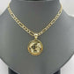 10k Globe Map Yellow Gold 'The World is Yours' Pendant with Diamond Cut Design