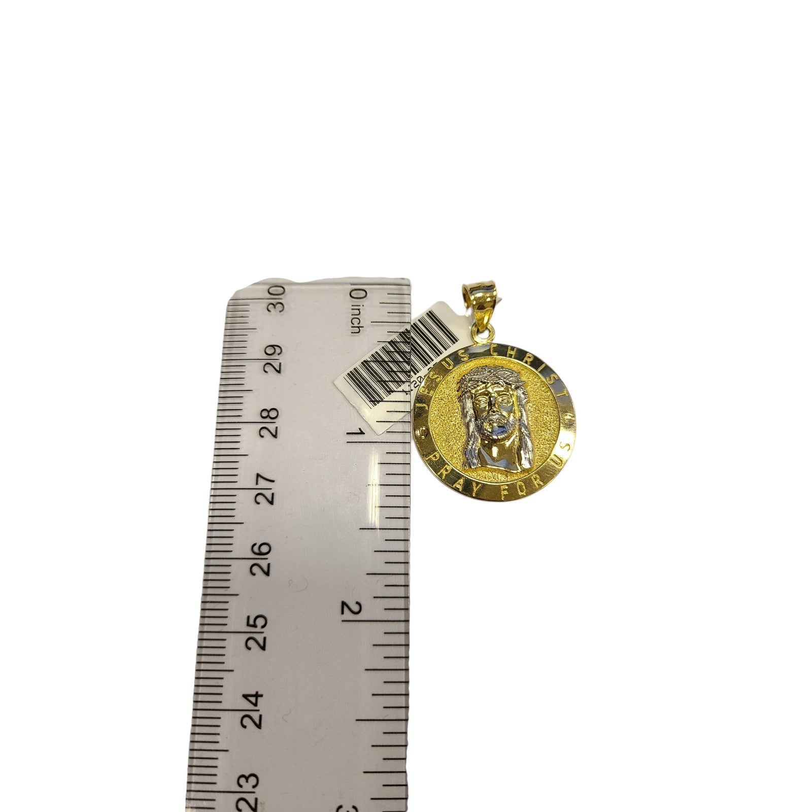 Real 10k Yellow Gold Palm Chain Jesus Christ Pendant Charm 3mm SET Necklace