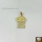 10k Gold Solid Men's Basket Ball Court Charm, Pendant with Diamond Cut, Real.