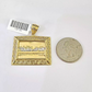 10kt Solid Gold Rope Chain Last Supper Charm Pendant 20-28'' Inches Necklace 4mm