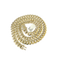 Real 10k Gold Chain 9mm Monaco Cuban Link Necklace 24'' Men's 10kt Yellow Gold