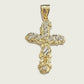 Real 10k Gold Jesus Cross Charm Chain Set Miami Cuban Link Necklace 2.5mm 18-26"