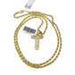 Real 10k Rope Chain Necklace T Nugget Initial Charm 3mm 18"-28" Set Pendant Gold