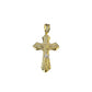 Real 10k Charm Pendant Christ Cross Yellow Gold 10KT