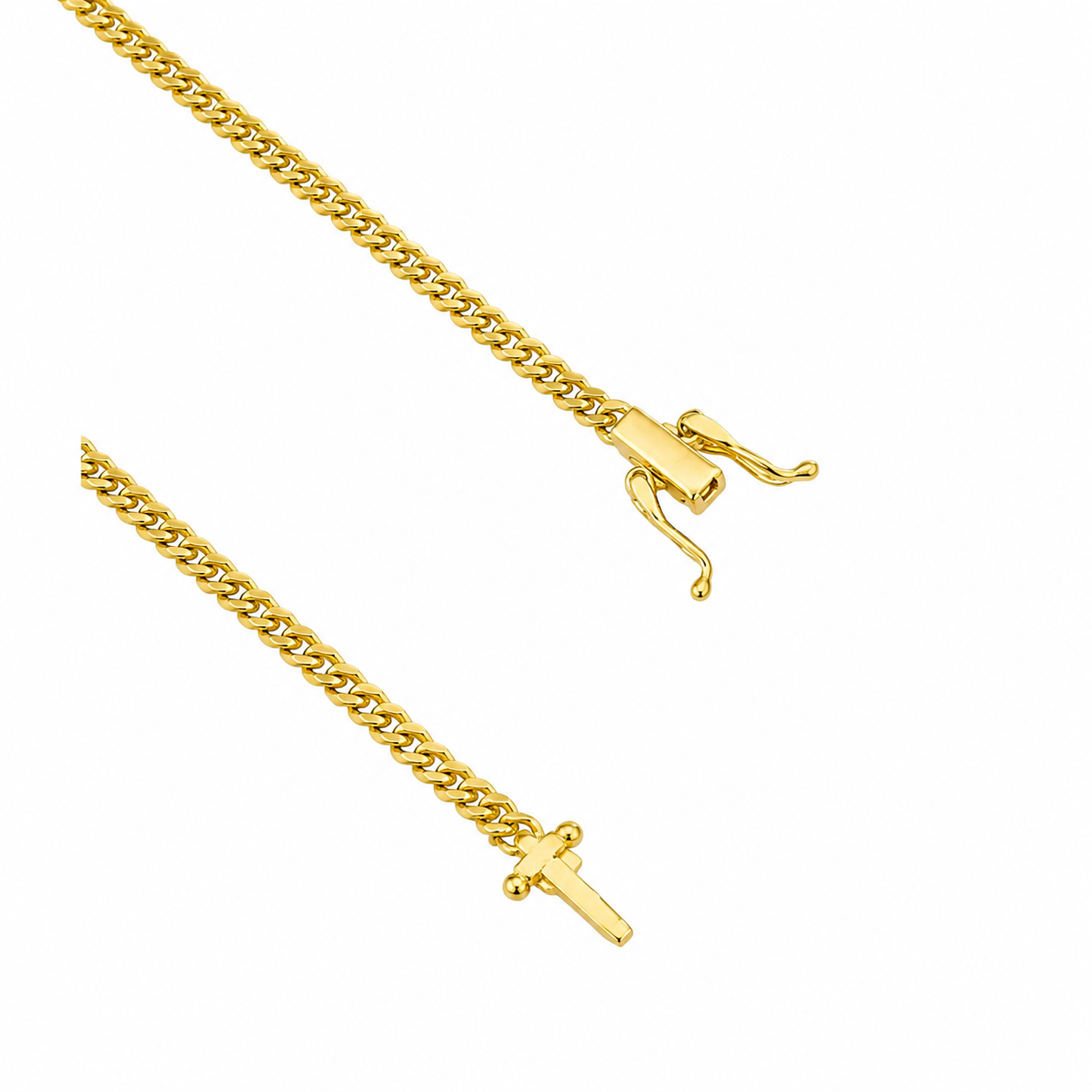 10k Real Solid Gold Miami Cuban Bracelet 2mm Link 7" inch Women Ladies
