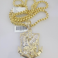 Real 10k Gold Byzantine Necklace Eagle Anchor Charm SET Chain 20"-30" 4mm