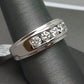 Mens 14k White Gold 1CT Diamond Band Solitaire Ring Wedding Engagement REAL , 10
