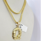 10k Gold Q Nugget Initial Charm Franco Chain 2.5mm 16"-26" Pendant Necklace SET