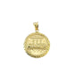 10K Yellow Gold Last Supper Round Pendant Charm Small Medium Large Sizes
