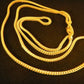 Real 10k Gold 24" inch Franco Chain necklace 1.5mm Rope cuban.