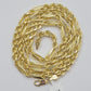 Solid 10k Gold Milano Rope Chain Necklace 20" 4.5mm Men's 10kt Yellow Gold, REAL