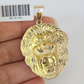 10k Roaring Lion Charm Pendant Men's REAL 10Kt Lion Head Yellow Gold