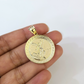 Real 10k Rope Chain Centenario 50 Pesos Charm Necklace SET 4mm 18"-24" Pendant