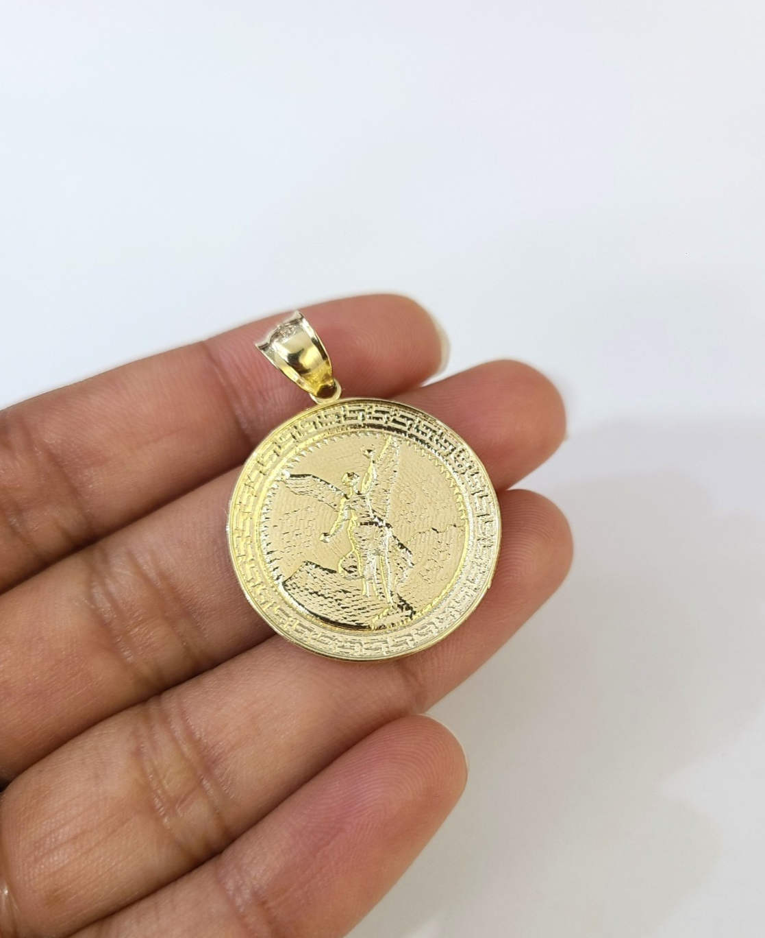 Real 10k Rope Chain Centenario 50 Pesos Charm Necklace SET 4mm 18"-24" Pendant