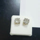 Real 10k White Gold Round Cuts VS1 1.05 CT Genuine Diamond Stud Earring Men's