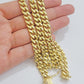 Mens 10k Yellow Gold Chain Neckalce Miami cuban Link 8mm 18" - 30 Inch REAL 10KT