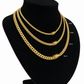 10k Solid Gold Miami Cuban Chain 2mm 3mm 4mm 5mm 18 20 22 24 inch Men Women