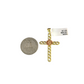 Real 10k Charm Pendant Christ Cross Rose Yellow Gold 10KT