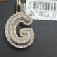 10k Yellow Gold Diamond Bubble Letter A-Z Initial Charm Pendent Real Diamond