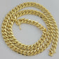Solid 10k Gold Chain 10mm Miami Cuban Link Necklace 24" Men's Box Lock REAL 10kt